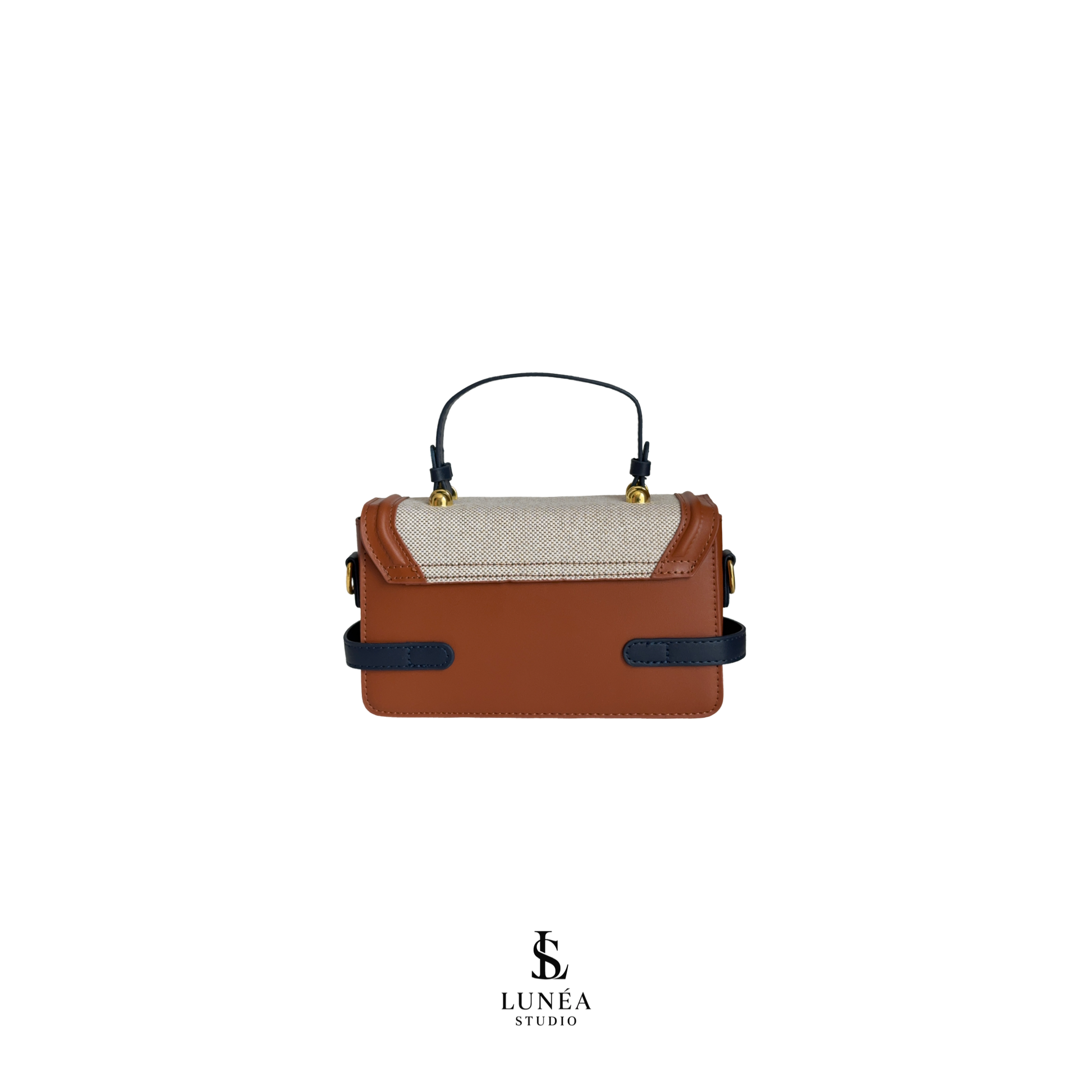 Marais Bag – Edle Umhängetasche in Cognac & Marine