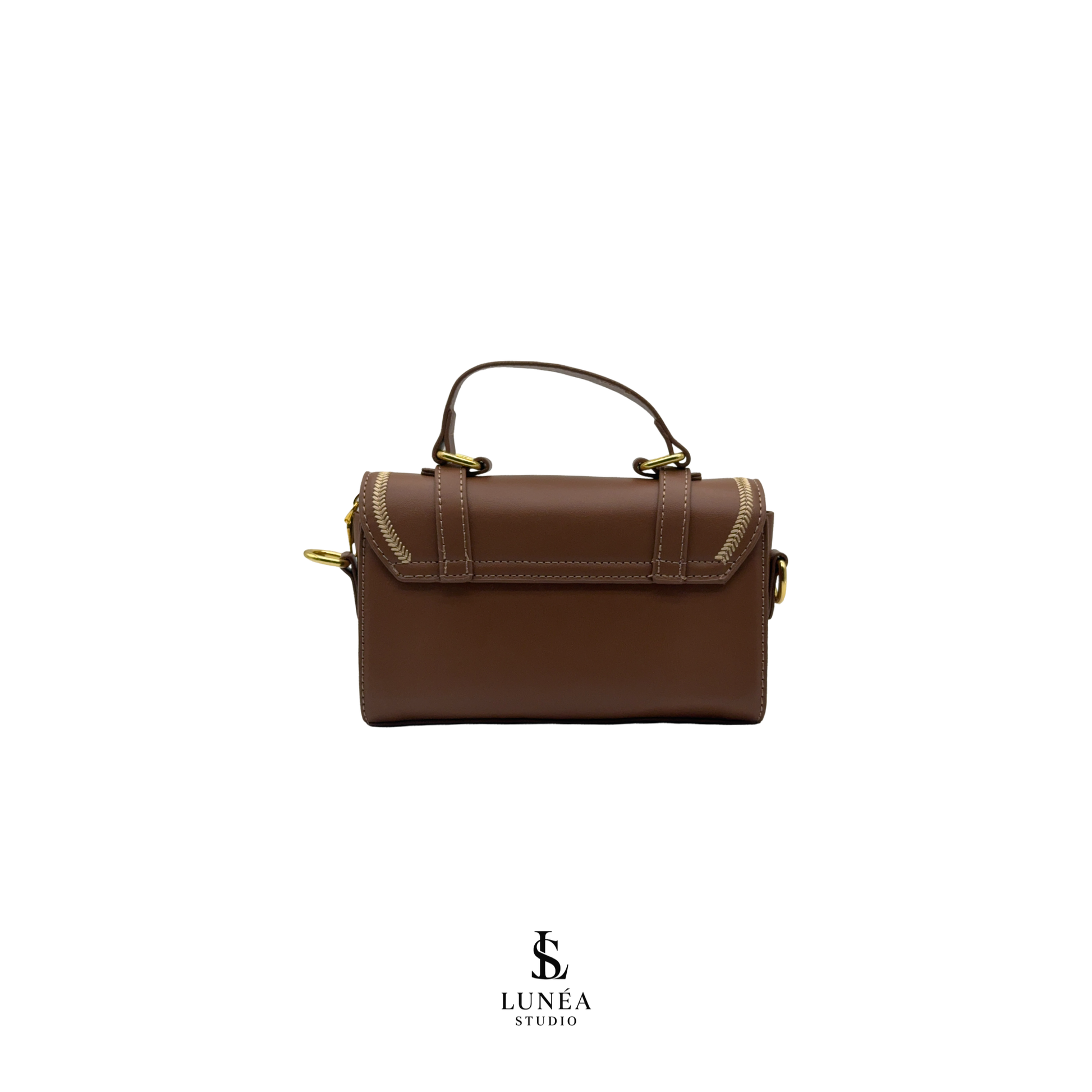 Marais Bag – Umhängetasche mit Argyle-Stoff & goldenen Details