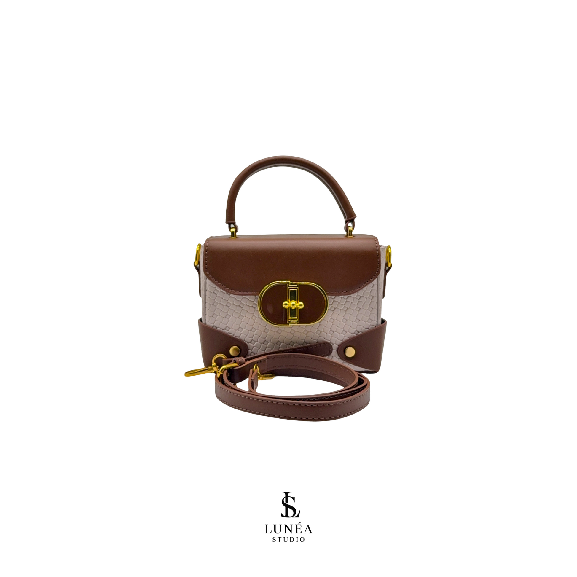 Éclat Bag – Mini-Tasche in Braun & Beige