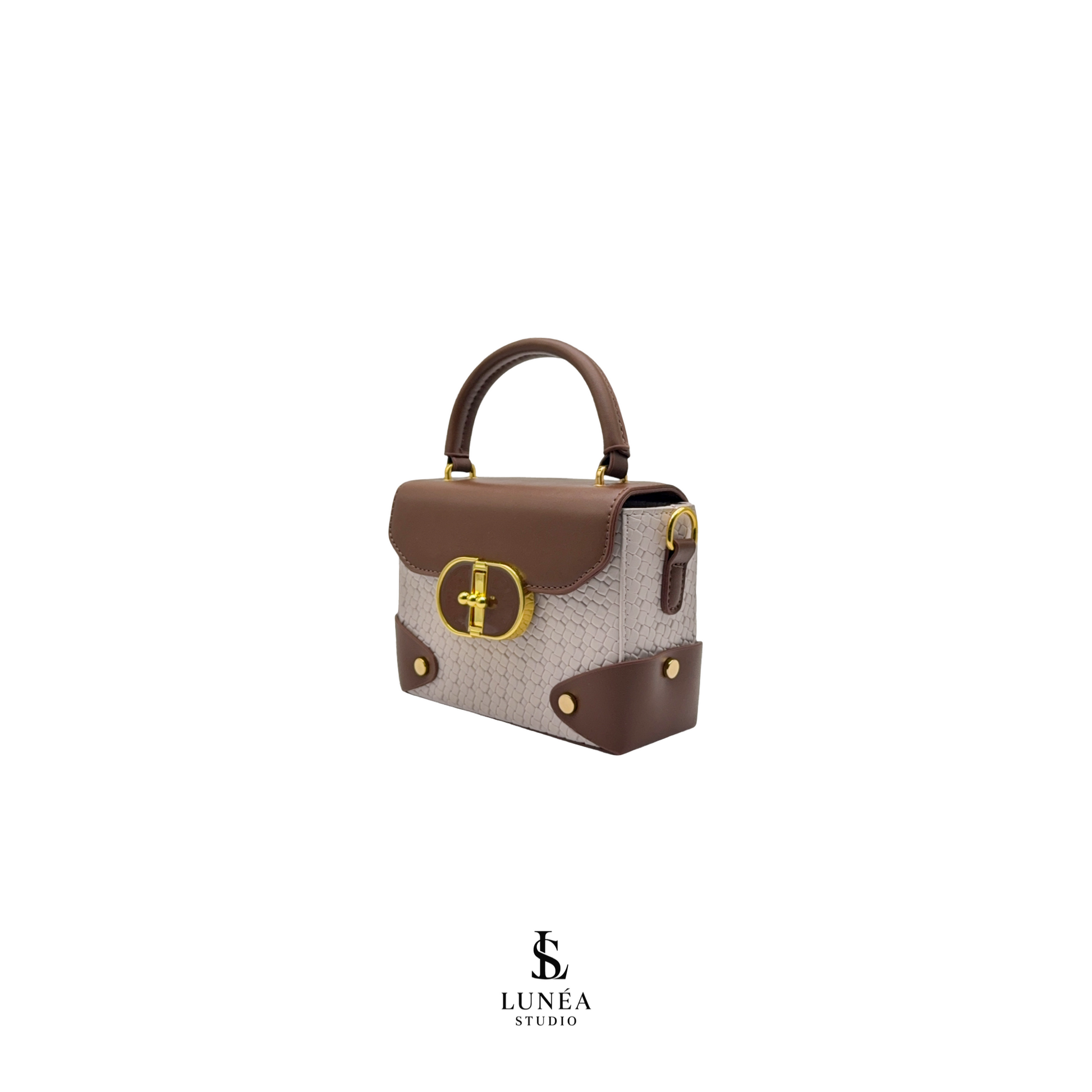 Éclat Bag – Mini-Tasche in Braun & Beige