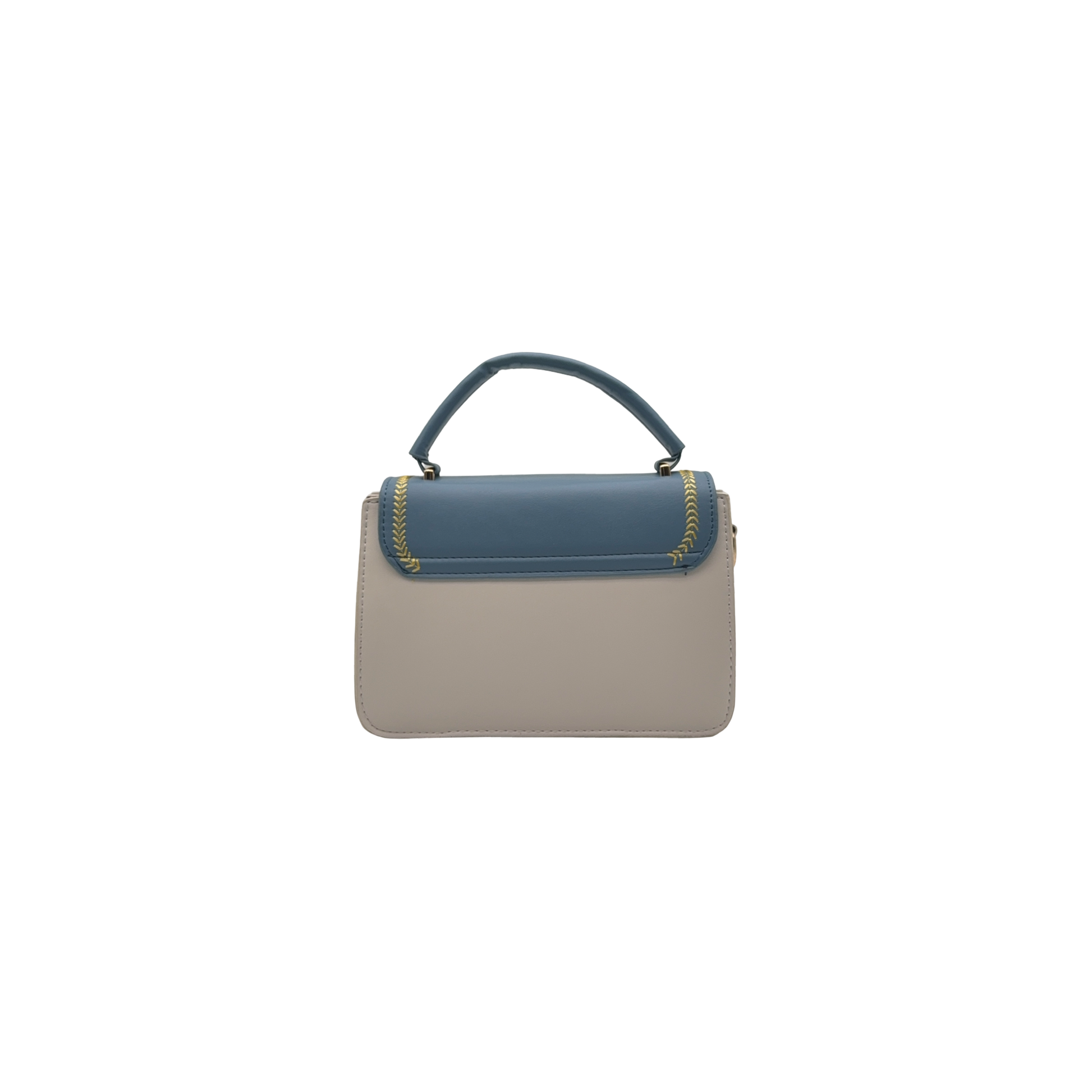 Colorée Bag – Blaubeige Handtasche mit Ziernähten