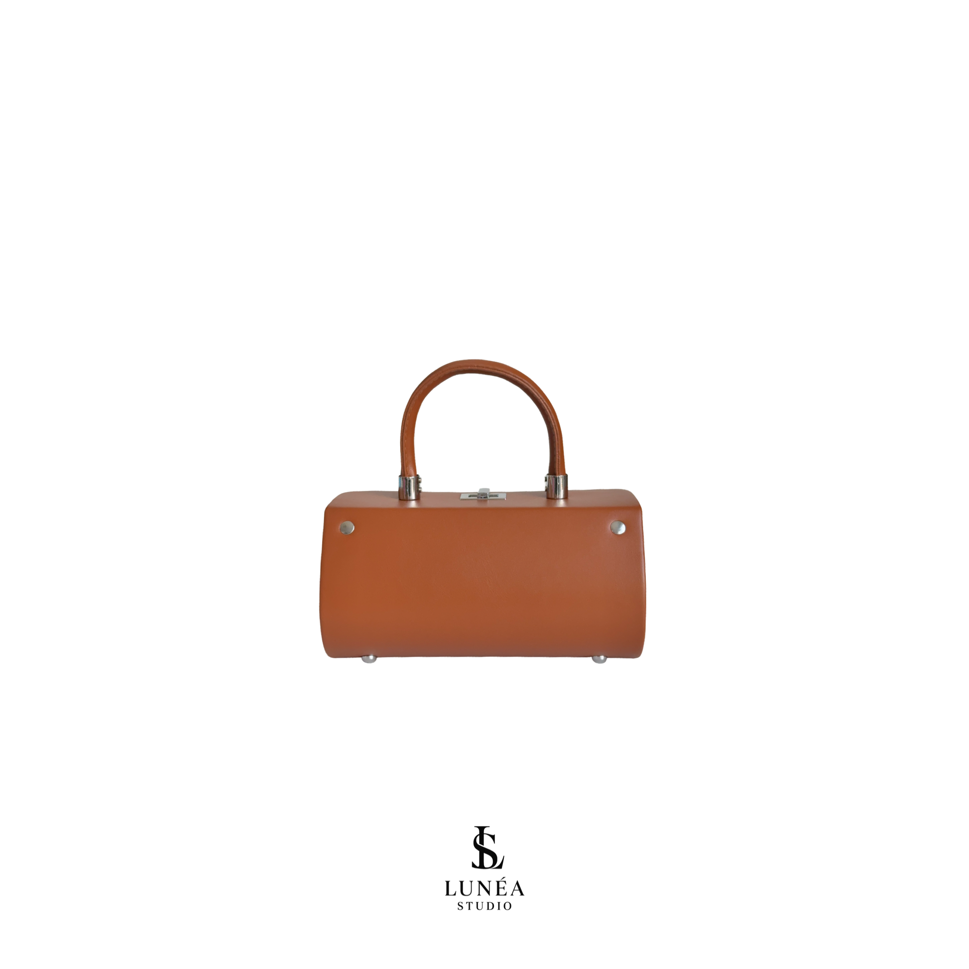 Mini Box Bag in Cognac