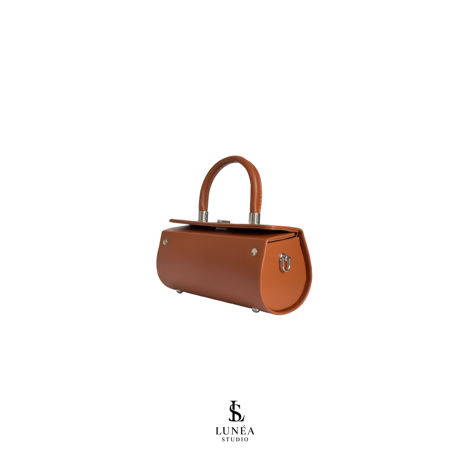 Mini Box Bag in Cognac